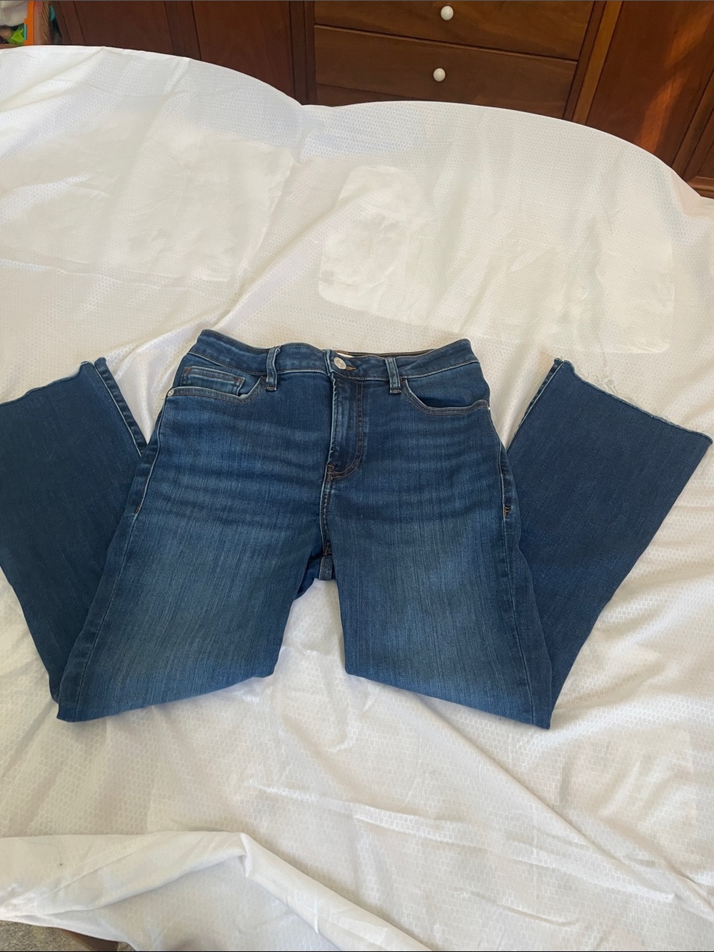 FRAME Le Crop Mini Boot High-Rise Blue Women's Jeans 28 EUC